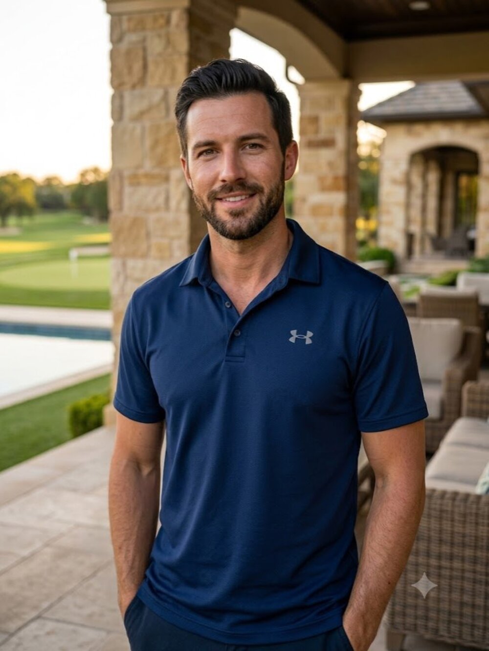 Under Armour - casual performance polo - navy - Size Medium